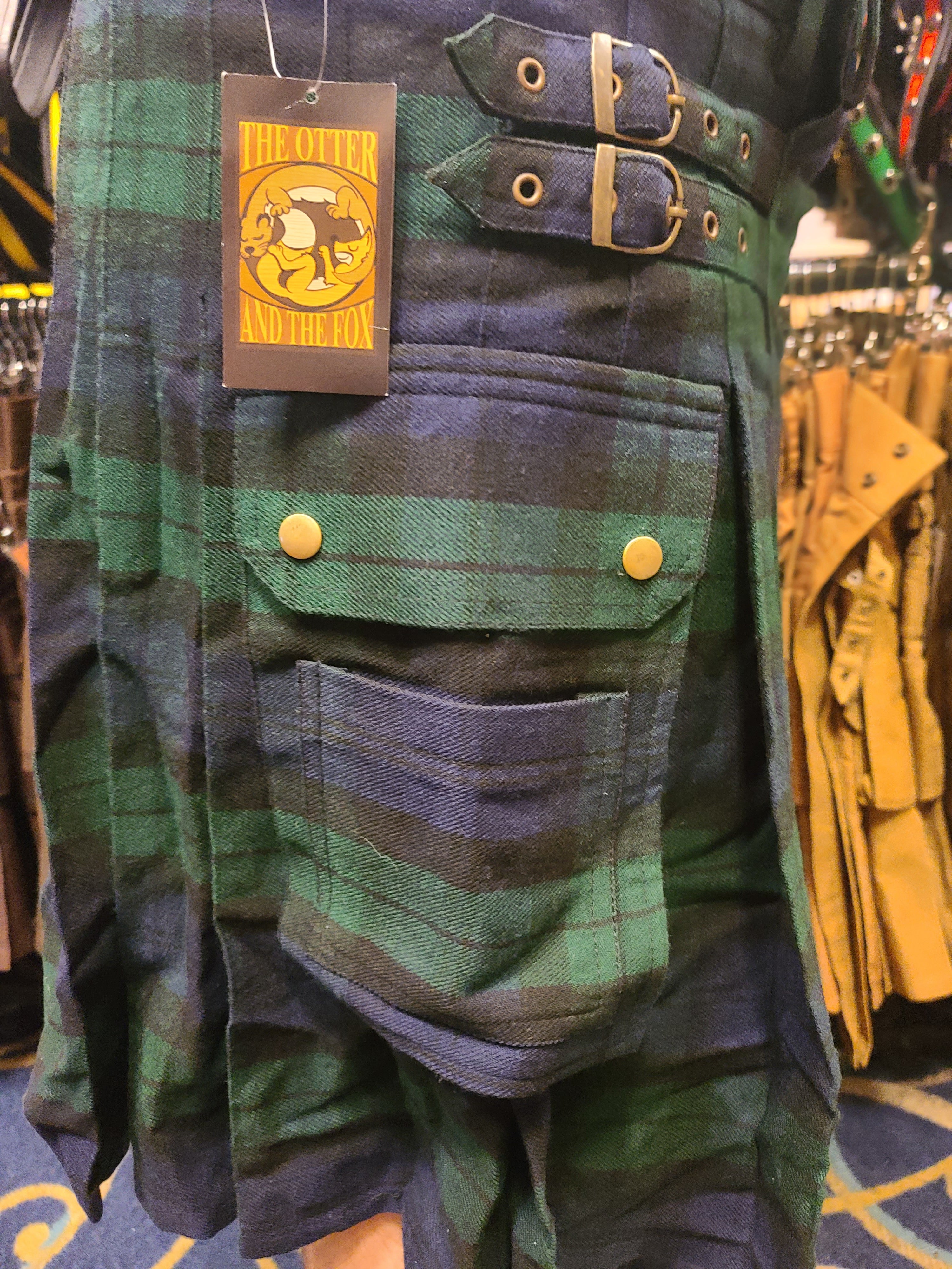 Black Watch Tartan Kilt by KiltedBros Hunter Green/Navy Blue Plaid - Image 4