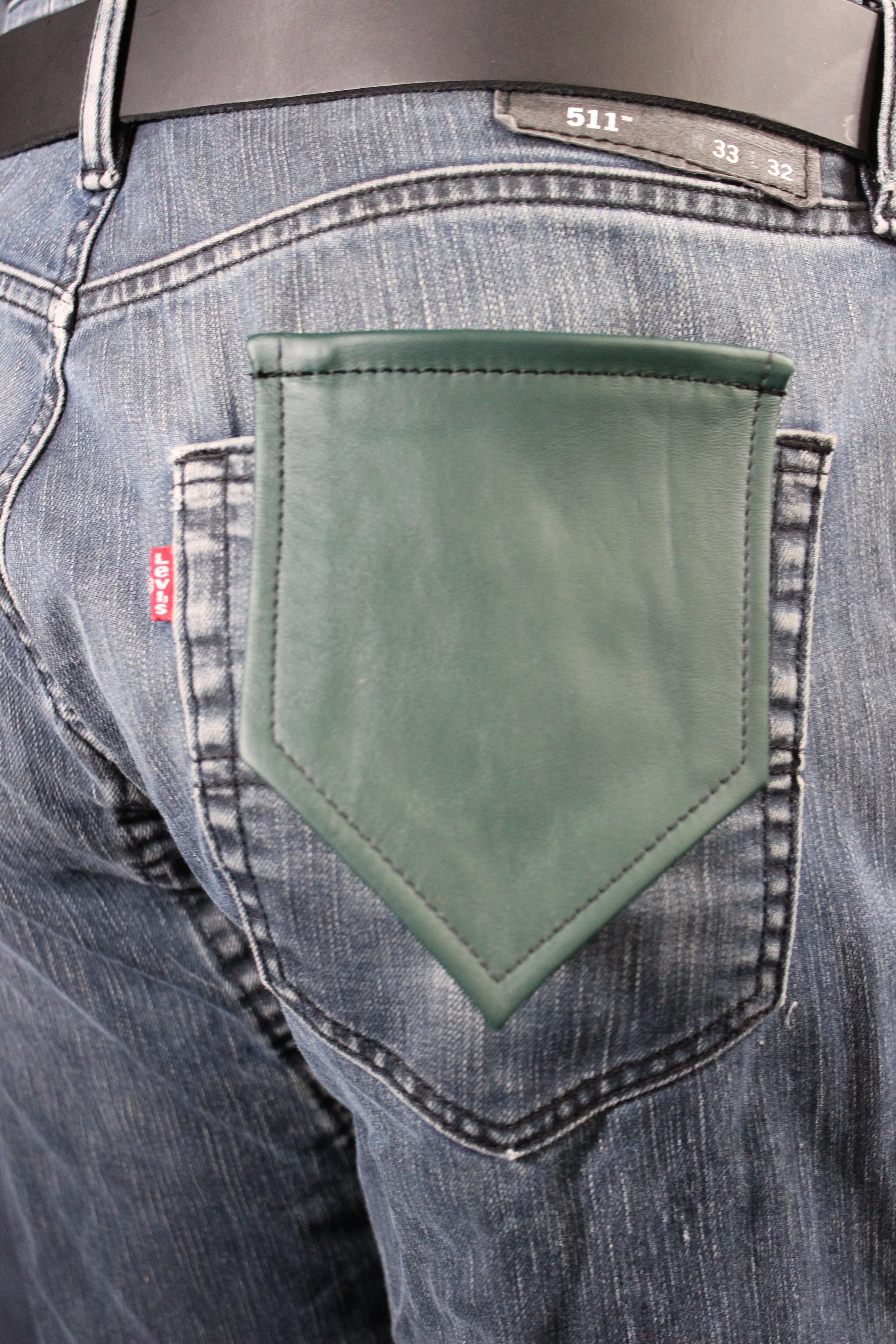 Solid Color Leather Pocket Flag - Image 15